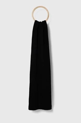 Zdjęcie produktu Calvin Klein Jeans szalik z domieszką wełny kolor czarny gładki