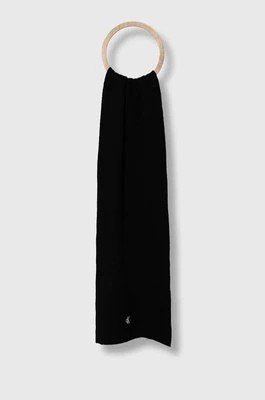 Zdjęcie produktu Calvin Klein Jeans szalik z domieszką wełny kolor czarny gładki