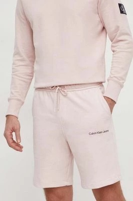 Zdjęcie produktu Calvin Klein Jeans szorty bawełniane kolor różowy
