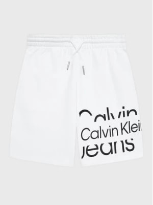 Zdjęcie produktu Calvin Klein Jeans Szorty sportowe Logo IB0IB01607 Biały Regular Fit