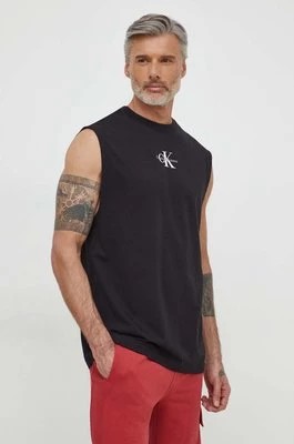 Zdjęcie produktu Calvin Klein Jeans t-shirt bawełniany męski kolor czarny