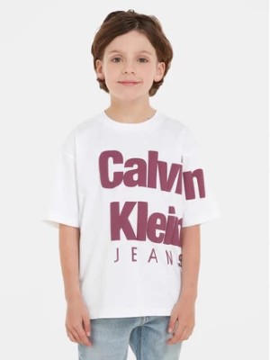 Zdjęcie produktu Calvin Klein Jeans T-Shirt Blown Up Logo IB0IB01881 Biały Regular Fit