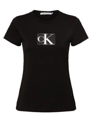 Zdjęcie produktu Calvin Klein Jeans T-shirt damski Kobiety Bawełna czarny nadruk,