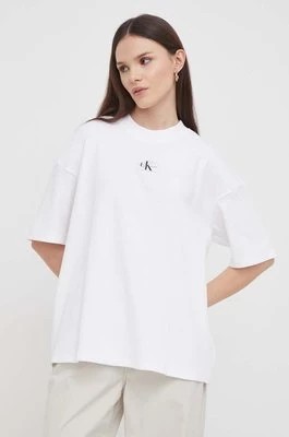 Zdjęcie produktu Calvin Klein Jeans t-shirt damski kolor beżowy