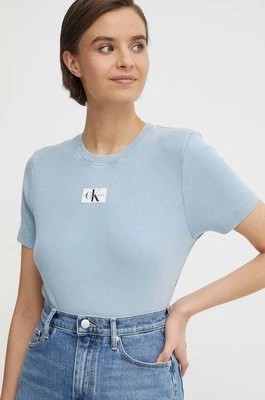 Zdjęcie produktu Calvin Klein Jeans t-shirt damski kolor niebieski J20J223092