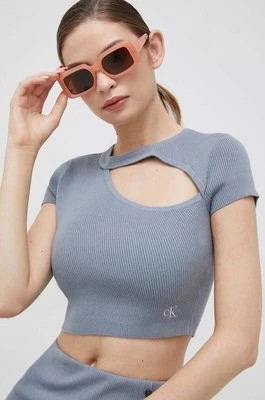 Zdjęcie produktu Calvin Klein Jeans t-shirt damski kolor szary