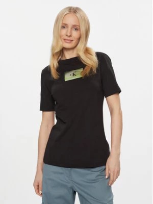Zdjęcie produktu Calvin Klein Jeans T-Shirt Illuminated Box Logo Slim Tee J20J222898 Czarny Slim Fit