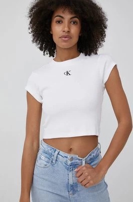 Zdjęcie produktu Calvin Klein Jeans t-shirt J20J218337.PPYY damski kolor biały