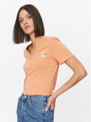 Zdjęcie produktu Calvin Klein Jeans T-Shirt J20J221429 Pomarańczowy Regular Fit