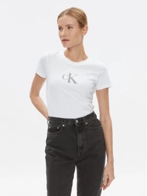 Zdjęcie produktu Calvin Klein Jeans T-Shirt J20J222961 Biały Slim Fit