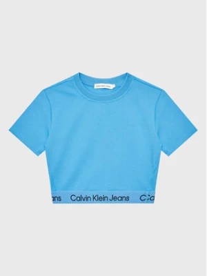 Zdjęcie produktu Calvin Klein Jeans T-Shirt Logo Tape IG0IG01948 Niebieski Regular Fit