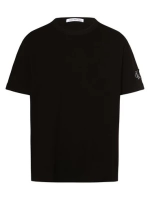 Zdjęcie produktu Calvin Klein Jeans T-shirt męski Mężczyźni Bawełna czarny jednolity,