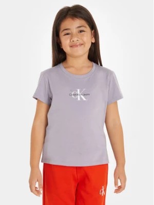 Zdjęcie produktu Calvin Klein Jeans T-Shirt Micro Monogram IG0IG01470 Fioletowy Regular Fit