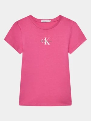 Zdjęcie produktu Calvin Klein Jeans T-Shirt Micro Monogram IG0IG01470 Różowy Slim Fit