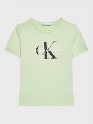 Zdjęcie produktu Calvin Klein Jeans T-Shirt Monogram Logo IU0IU00267 Zielony Regular Fit