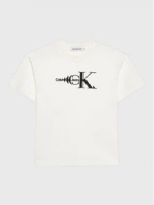 Zdjęcie produktu Calvin Klein Jeans T-Shirt Natural Dye Monogram IB0IB01532 Biały Regular Fit