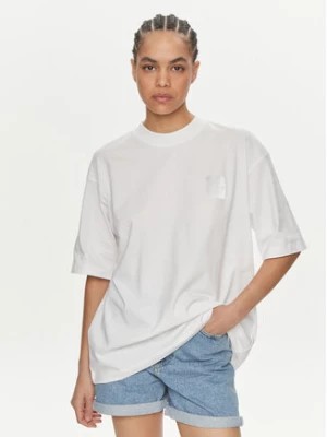 Zdjęcie produktu Calvin Klein Jeans T-Shirt Warp Logo J20J223166 Biały Boyfriend Fit
