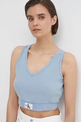 Zdjęcie produktu Calvin Klein Jeans top damski kolor niebieski