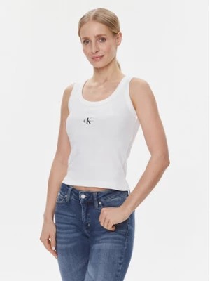 Zdjęcie produktu Calvin Klein Jeans Top J20J222566 Biały Slim Fit