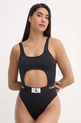 Zdjęcie produktu Calvin Klein jednoczęściowy strój kąpielowy kolor czarny lekko usztywniona miseczka KW0KW02357