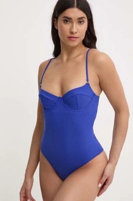Zdjęcie produktu Calvin Klein jednoczęściowy strój kąpielowy kolor niebieski miękka miseczka KW0KW02386