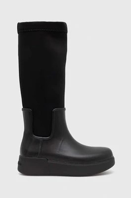 Zdjęcie produktu Calvin Klein kalosze Rain Boot Wedge High damskie kolor czarny