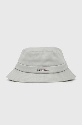 Zdjęcie produktu Calvin Klein kapelusz bawełniany kolor szary bawełniany