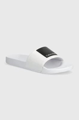 Zdjęcie produktu Calvin Klein klapki POOL SLIDE HF LOGO męskie kolor biały HM0HM01466