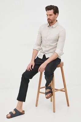 Zdjęcie produktu Calvin Klein koszula lniana męska regular z kołnierzykiem klasycznym