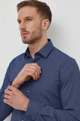 Zdjęcie produktu Calvin Klein koszula męska kolor granatowy slim z kołnierzykiem klasycznym