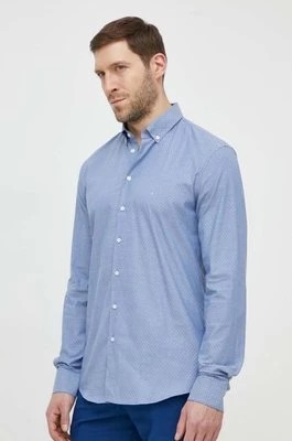 Zdjęcie produktu Calvin Klein koszula męska kolor niebieski slim z kołnierzykiem button-down