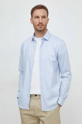 Zdjęcie produktu Calvin Klein koszula męska kolor niebieski slim z kołnierzykiem klasycznym