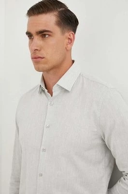 Zdjęcie produktu Calvin Klein koszula męska kolor szary slim z kołnierzykiem klasycznym