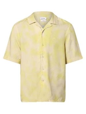 Zdjęcie produktu Calvin Klein Koszula męska Mężczyźni Regular Fit wiskoza żółty wzorzysty,