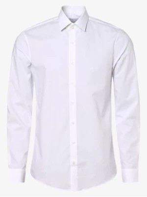 Zdjęcie produktu Calvin Klein Koszula męska Mężczyźni Slim Fit Bawełna biały jednolity kołnierzyk kent,
