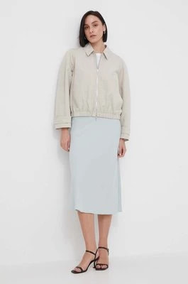 Zdjęcie produktu Calvin Klein kurtka z domieszką lnu kolor szary przejściowa oversize K20K206588