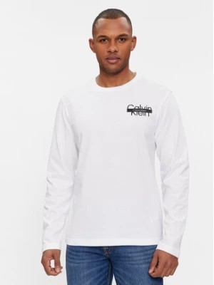 Zdjęcie produktu Calvin Klein Longsleeve Cut Through Logo Ls T-Shirt K10K112891 Biały Regular Fit