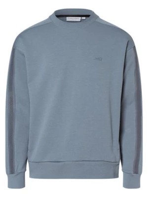 Zdjęcie produktu Calvin Klein Męska bluza nierozpinana Mężczyźni Materiał dresowy niebieski jednolity,