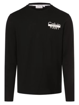 Zdjęcie produktu Calvin Klein Męska koszula z długim rękawem Mężczyźni Bawełna czarny jednolity,