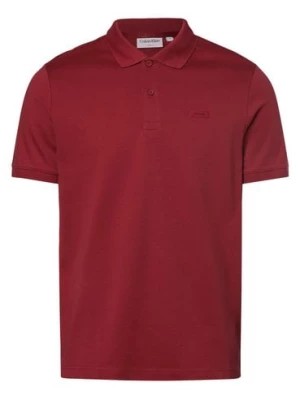 Zdjęcie produktu Calvin Klein Męska koszulka polo Mężczyźni Bawełna czerwony jednolity,
