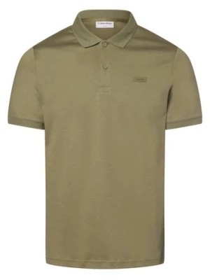 Zdjęcie produktu Calvin Klein Męska koszulka polo Mężczyźni Bawełna zielony jednolity,