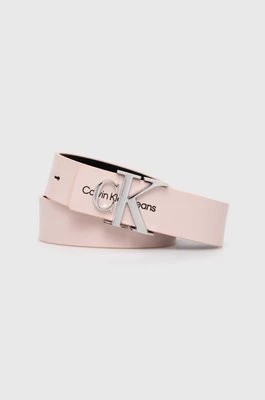 Zdjęcie produktu Calvin Klein pasek skórzany damski kolor różowy Calvin Klein Jeans
