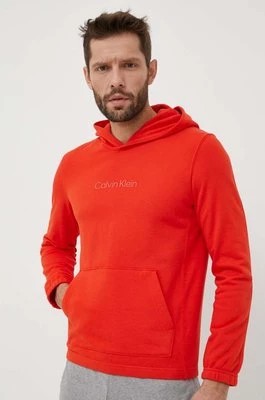 Zdjęcie produktu Calvin Klein Performance bluza dresowa Essentials kolor pomarańczowy z kapturem gładka