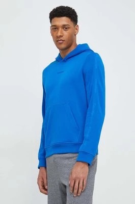 Zdjęcie produktu Calvin Klein Performance bluza treningowa kolor niebieski z kapturem gładka