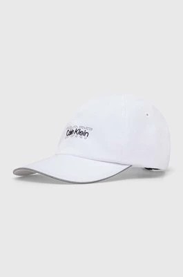 Zdjęcie produktu Calvin Klein Performance czapka z daszkiem kolor biały z aplikacją