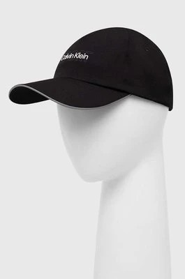 Zdjęcie produktu Calvin Klein Performance czapka z daszkiem kolor czarny z aplikacją