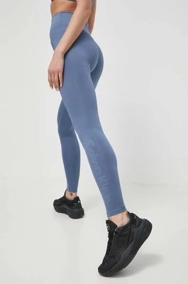 Zdjęcie produktu Calvin Klein Performance legginsy treningowe kolor niebieski z nadrukiem