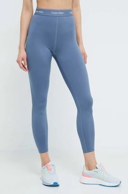 Zdjęcie produktu Calvin Klein Performance legginsy treningowe kolor niebieski z nadrukiem