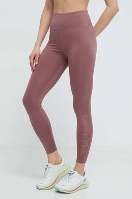 Zdjęcie produktu Calvin Klein Performance legginsy treningowe kolor różowy z nadrukiem