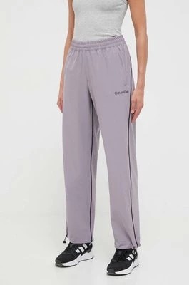 Zdjęcie produktu Calvin Klein Performance spodnie treningowe kolor fioletowy gładkie